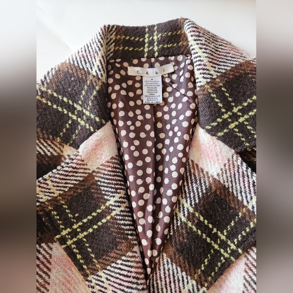 Cabi Plaid Belted Short Jacket Wool Blend Blazer 8 - Picture 14 of 16